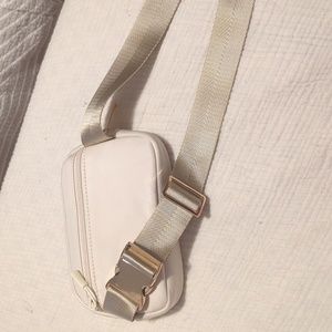 Cream crossbody bag